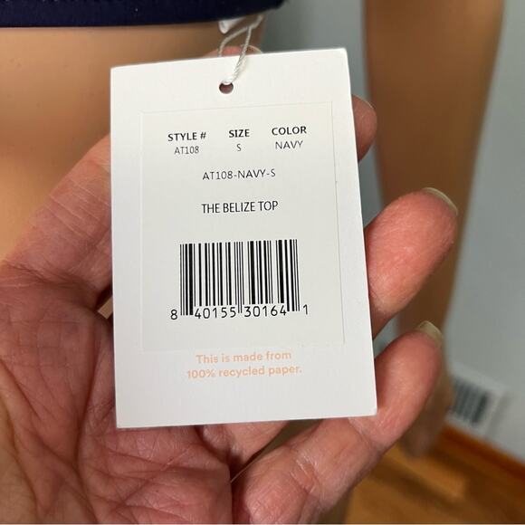 Andie Swim New With Tags “The Belize” Pullover Top Adjustable Straps Small - Picture 5 of 6